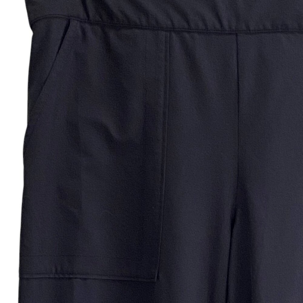 Athleta Chelsea Wide Leg Pant Black Featherwight Stretch Travel Work Sz 12 - Picture 3 of 10